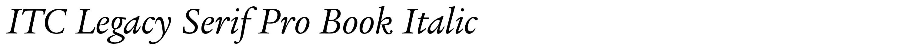 ITC Legacy Serif Pro Book Italic